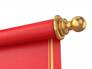 pergamena rossa Modello 3D