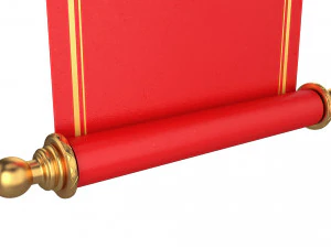 pergamena rossa Modello 3D