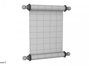 pergamena rossa Modello 3D