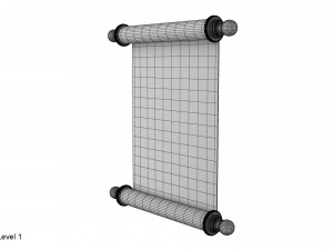 red scroll 3D 模型