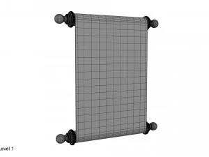 pergamena rossa Modello 3D