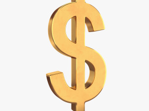 dollar symbol Model 3D