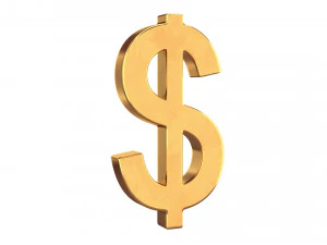 Dollar-Symbol 3D Modell