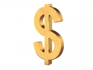 Dollar-Symbol 3D Modell