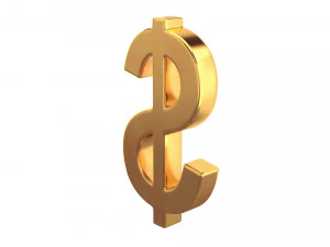Dollar-Symbol 3D Modell