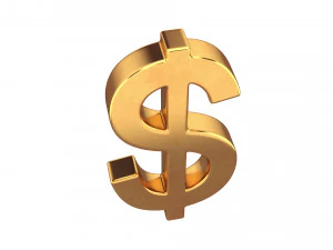 Dollar-Symbol 3D Modell