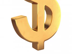 Dollar-Symbol 3D Modell
