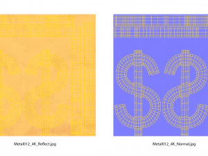 Dollar-Symbol 3D Modell