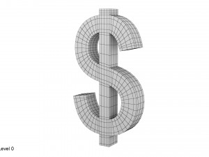dollar symbol 3D-Modell