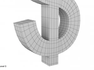 Dollar-Symbol 3D Modell