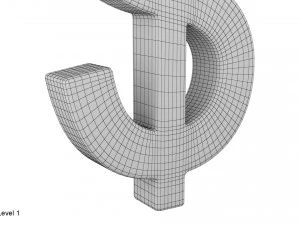 Dollar-Symbol 3D Modell