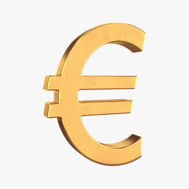 euro symbol Modelo 3D .c4d .max .obj .3ds .fbx .stl .blend 