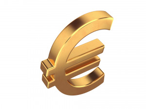 euro symbol Modelo 3D