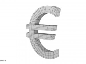 euro symbol Modelo 3D