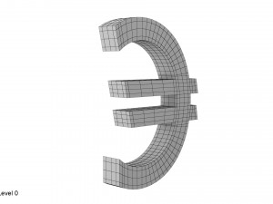 euro symbol Modelo 3D