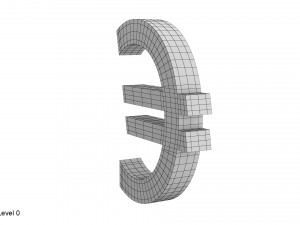 euro symbol Modelo 3D
