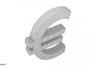 euro symbol Modelo 3D