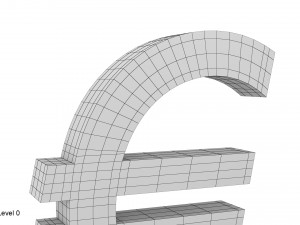 euro symbol Modelo 3D