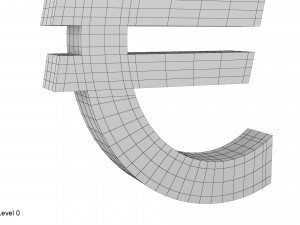 euro symbol Modelo 3D