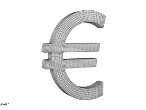euro symbol Modelo 3D