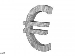 euro symbol Modelo 3D