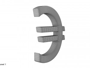 euro symbol Modelo 3D
