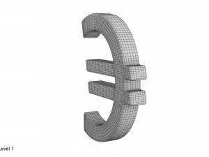 euro symbol Modelo 3D