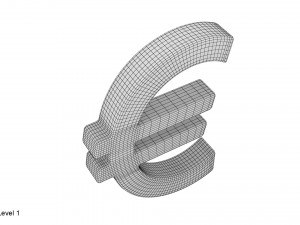 euro symbol Modelo 3D