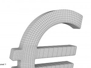 euro symbol Modelo 3D