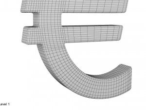 euro symbol Modelo 3D
