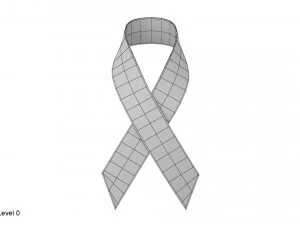 rotes Band 3D Modell