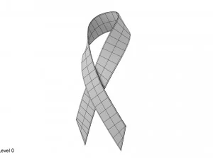 rotes Band 3D Modell