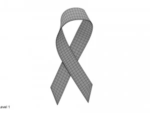 rotes Band 3D Modell