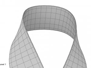 rotes Band 3D Modell