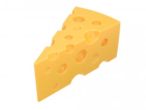 치즈 조각 3D 모델