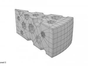 치즈 조각 3D 모델