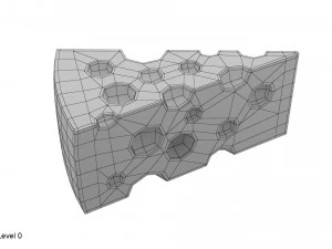 치즈 조각 3D 모델