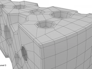 치즈 조각 3D 모델