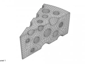 치즈 조각 3D 모델