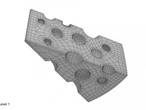 치즈 조각 3D 모델