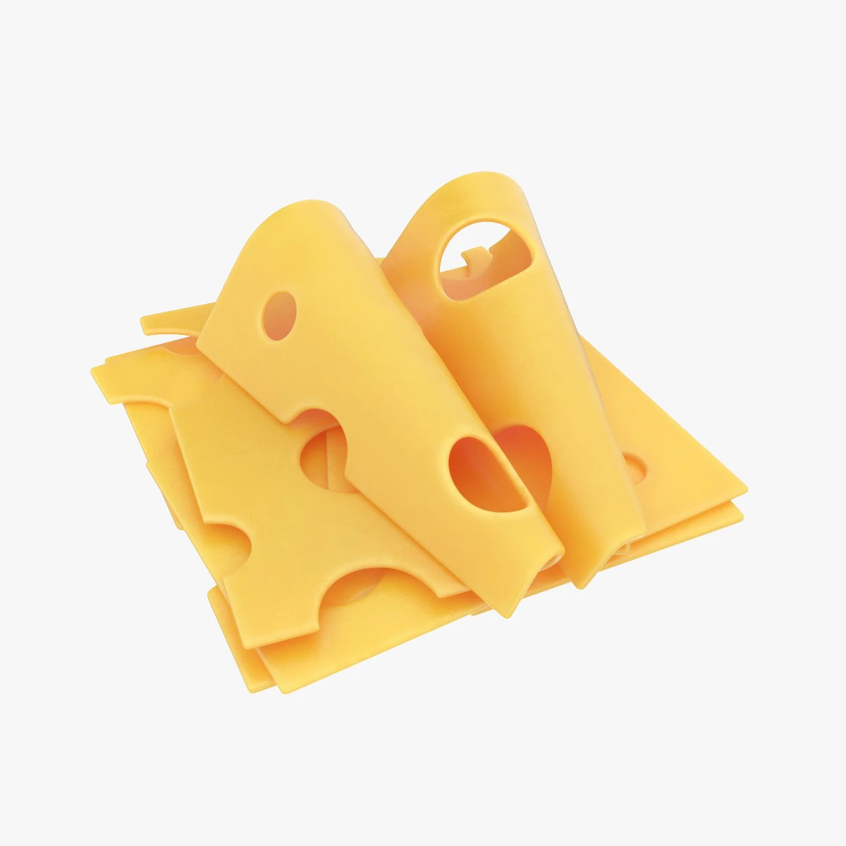cheese slices 3D Model .c4d .max .obj .3ds .fbx .stl .blend 
