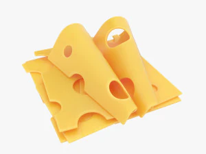 lonchas de queso Modelo 3D