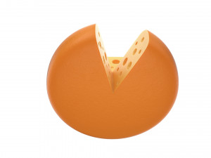 cheese wheel and piece Modèle 3D