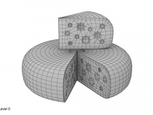 cheese wheel and piece Modèle 3D