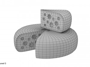 cheese wheel and piece Modèle 3D