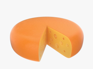 cheese wheel sliced 3D Model