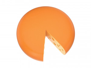 cheese wheel sliced Modelo 3D