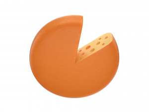 cheese wheel sliced Modelo 3D