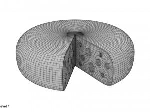 cheese wheel sliced Modelo 3D