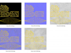ensemble de fromages Modèle 3D